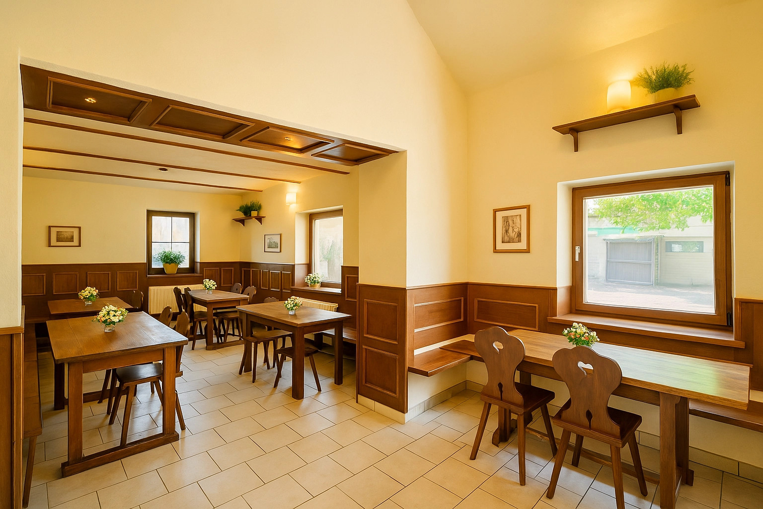 Prodej hostince se zázemím, kuchyní, velkým pozemkem se zahradou ( 1 147 m²), samostatným obchodem se vstupem z hlavní ulice a další budovou s vinárnou. Podlahová plocha 510 m² + sklepy